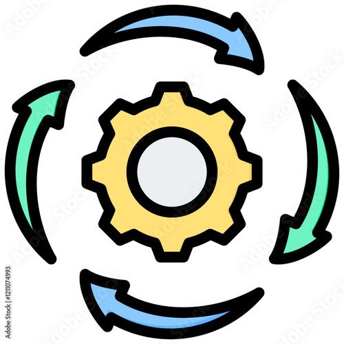 Feedback Mechanisms Outline Color Icon