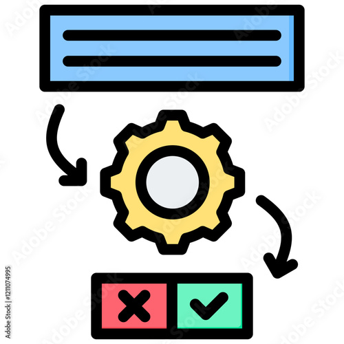 Self Assesment Quizzes Outline Color Icon