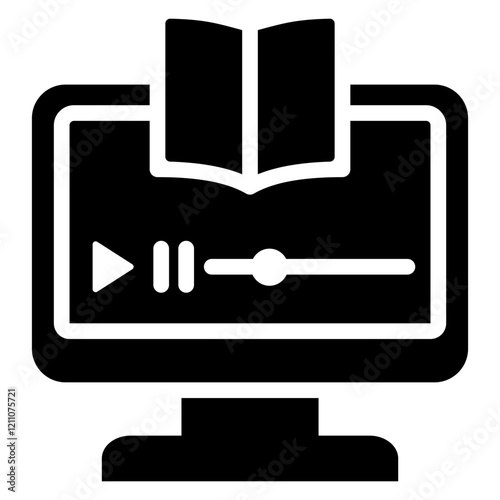 Digital Education Glyph Icon