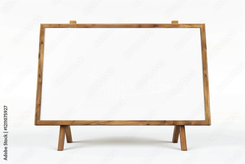 Wooden Framed Empty Whiteboard on an Isolated Background Wooden Framed Empty Whiteboard on an Isolated Background