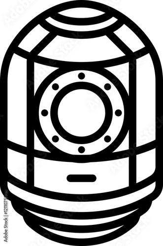 Space Capsule Line Icon