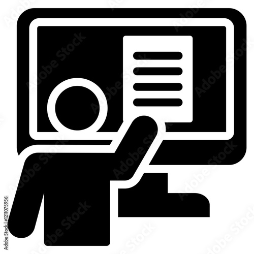 Distancce Education Glyph Icon