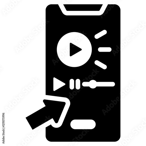 Video Tutorials Glyph Icon