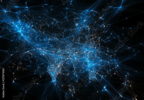 Abstract glowing network connections.