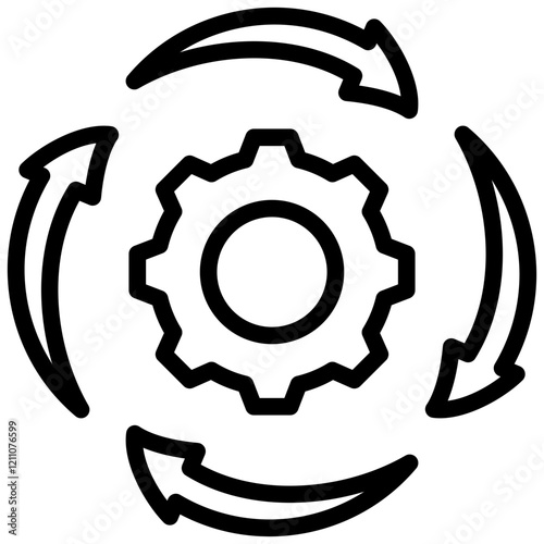 Feedback Mechanisms Outline Icon
