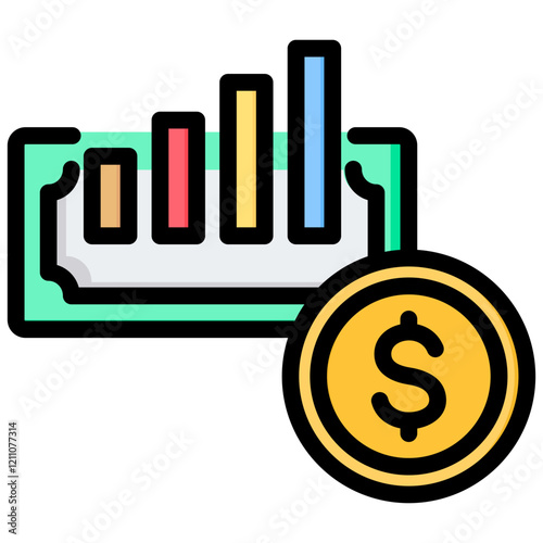 Growth Outline Color Icon