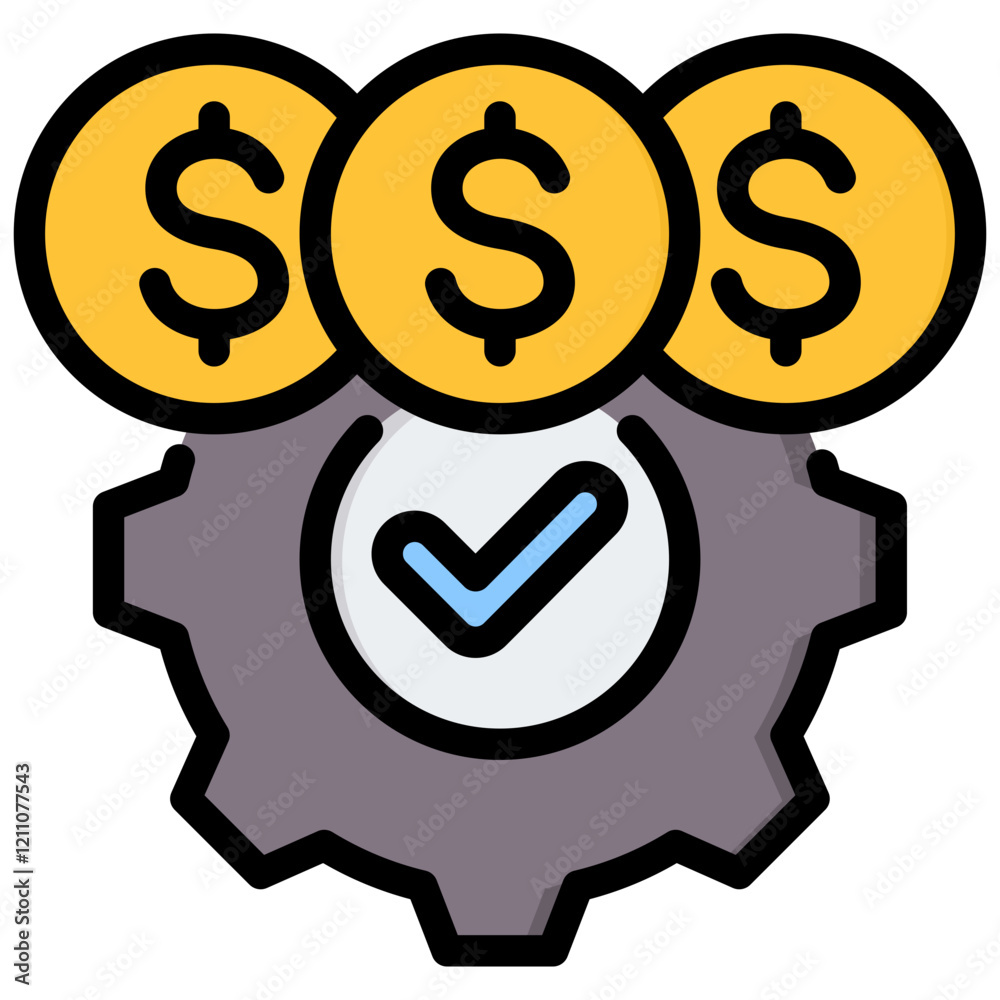 Cost Effective Outline Color Icon Cost Effective Outline Color Icon