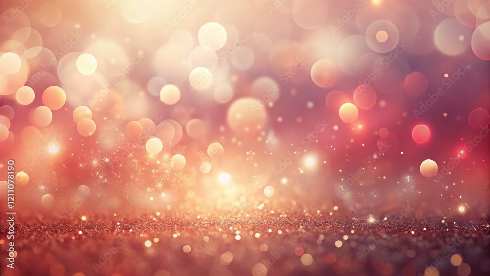 Shimmering Festive Background with Golden and Red Glitter and Sparkling Lights Shimmering Festive Background with Golden and Red Glitter and Sparkling Lights
