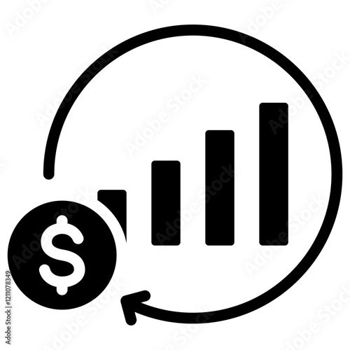 Return On Equity Glyph Icon