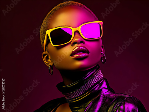 Stylish Model Wears Yellow ...