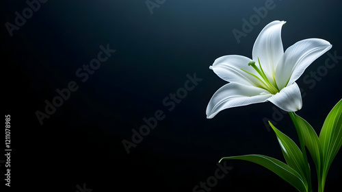 Elegant White Lily Blossom ...