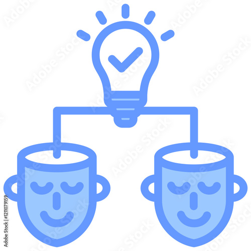 Knowledge Transfer Blue Icon