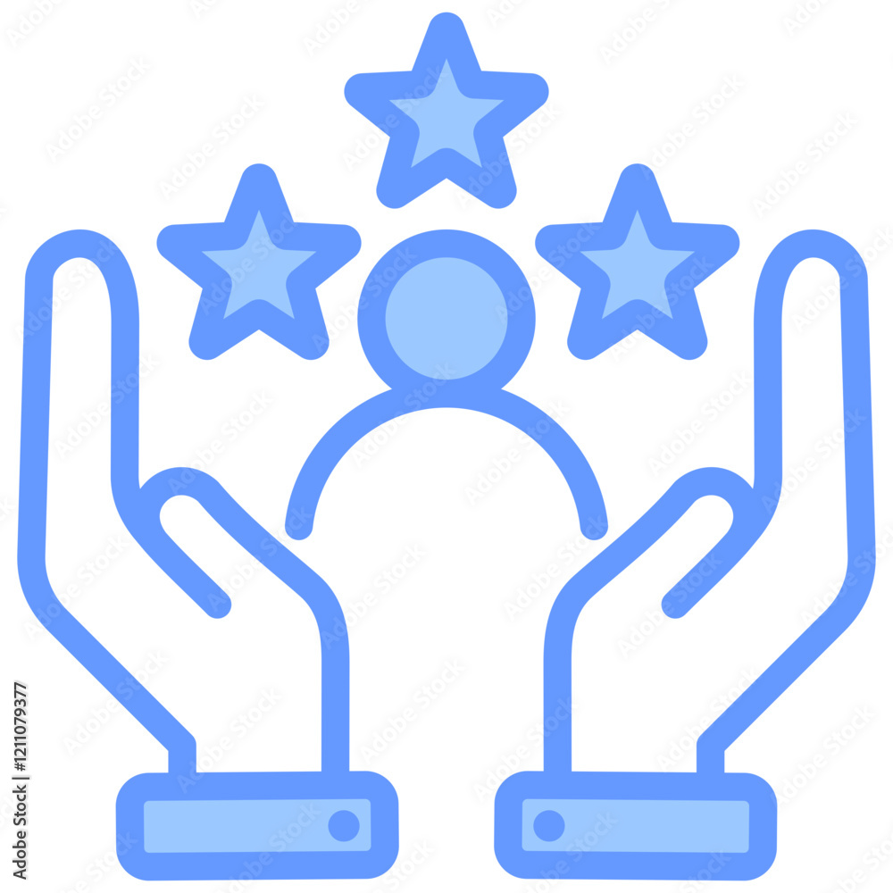 Obraz premium New Employee Blue Icon