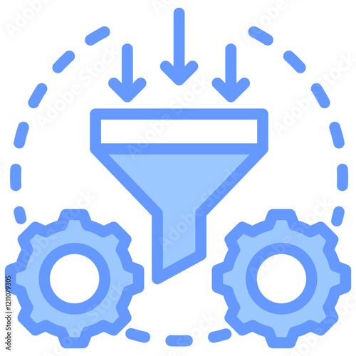 Skill Refinement Blue Icon