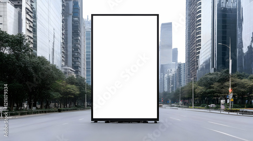 Blank Vertical Billboard St...