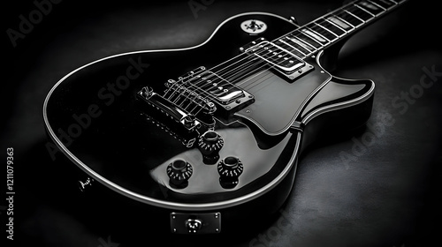 Sleek Black Electric Guitar...