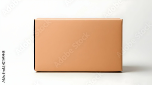 A closed light brown rectan...
