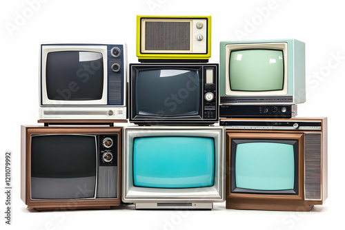Stack of Retro Televisions ...
