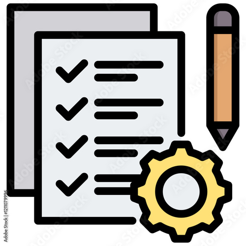 Job Preparation Outline Color Icon