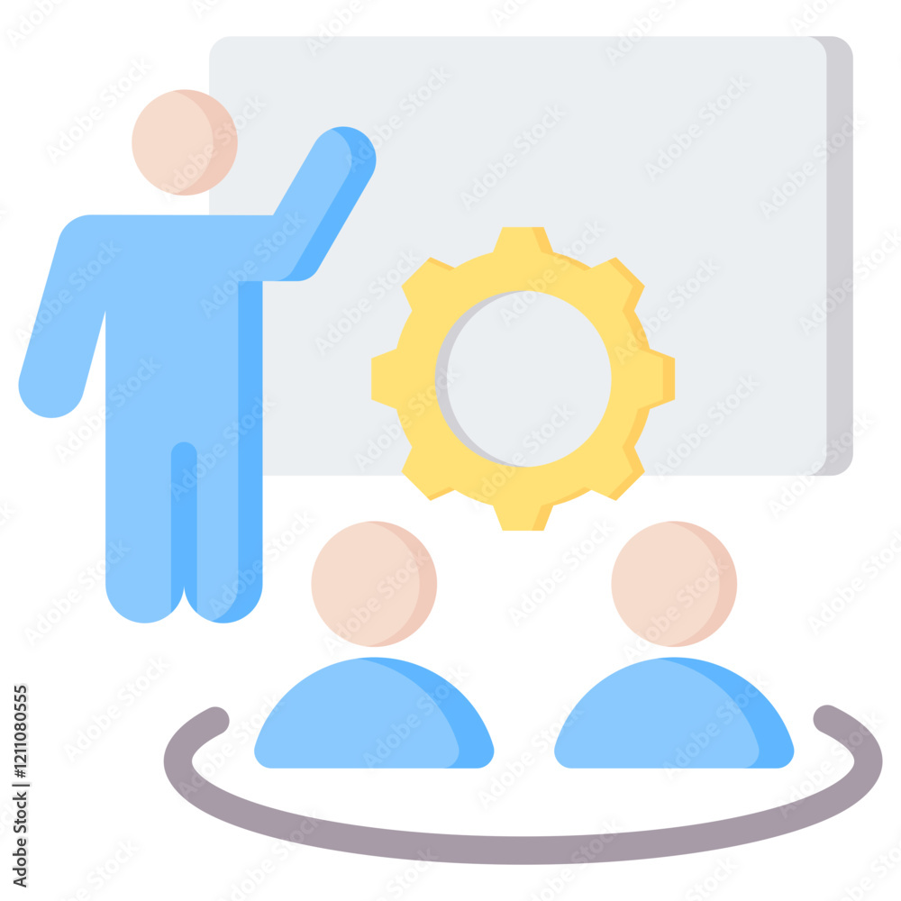 Training Workshop Flat Icon Training Workshop Flat Icon