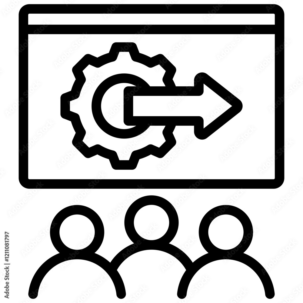 Orientation Training Outline Icon Orientation Training Outline Icon