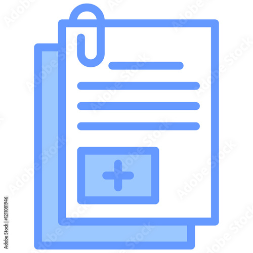 Academic Transcript Blue Icon
