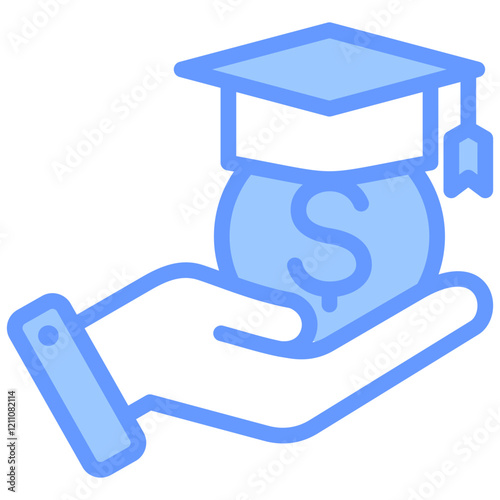 Tuition Fees Blue Icon