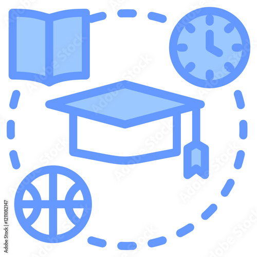 Axtracurricular Activities Blue Icon