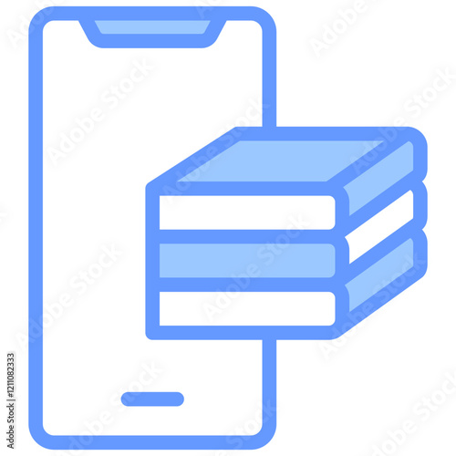 Online Library Blue Icon