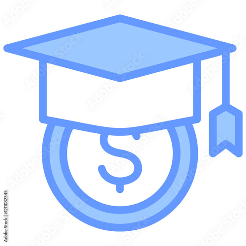 Academic Scholarship Blue Icon