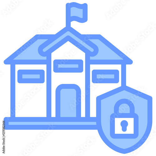 Campus Safety Blue Icon