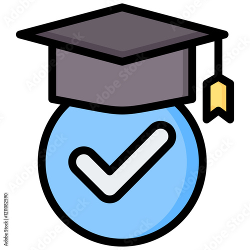 Academic Excellence Outline Color Icon