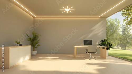 Modern Home Office Interior...