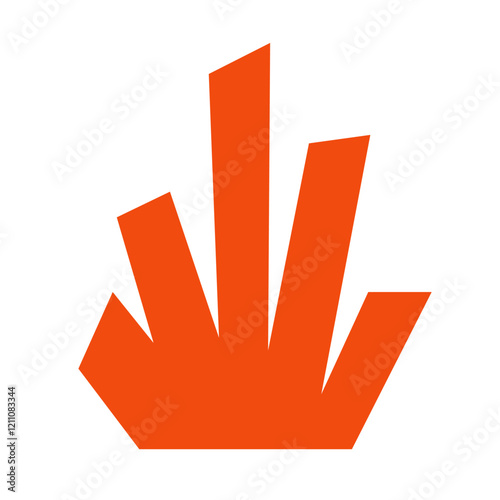 Hand drawn bizarre abstract geometric unusual shapes