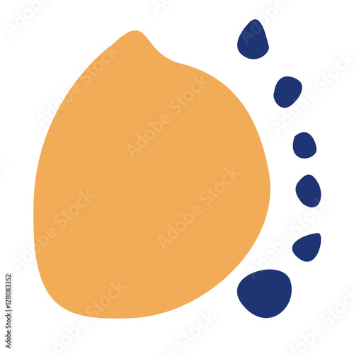 Hand drawn bizarre abstract geometric unusual shapes