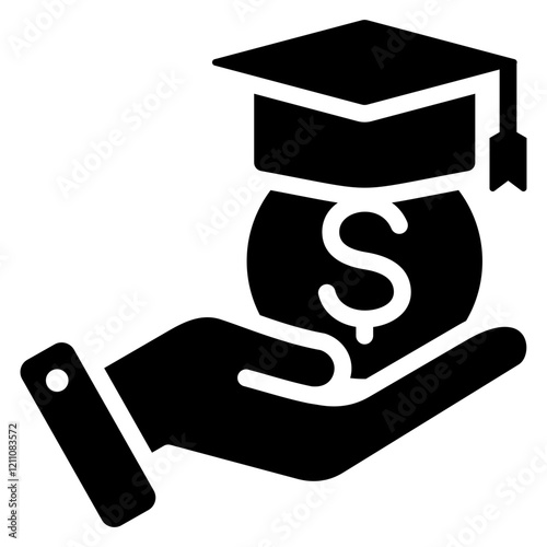 Tuition Fees Glyph Icon