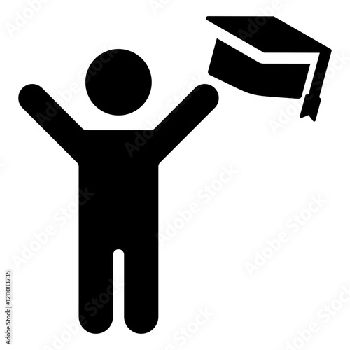 Graduation Ceremony Glyph Icon