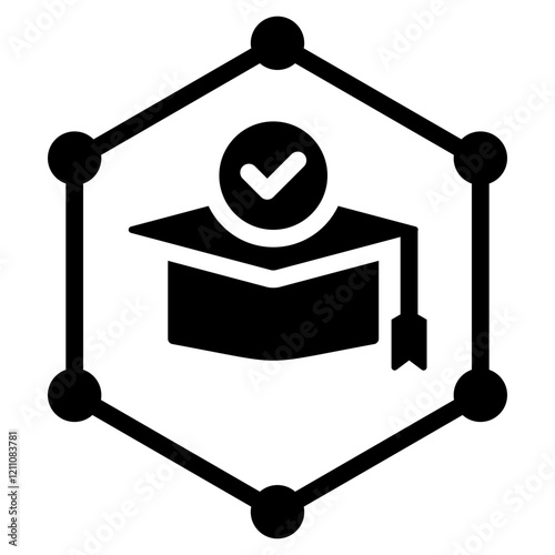 Academic Integrity Glyph Icon