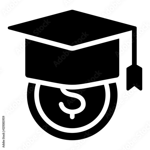 Academic Scholarship Glyph Icon