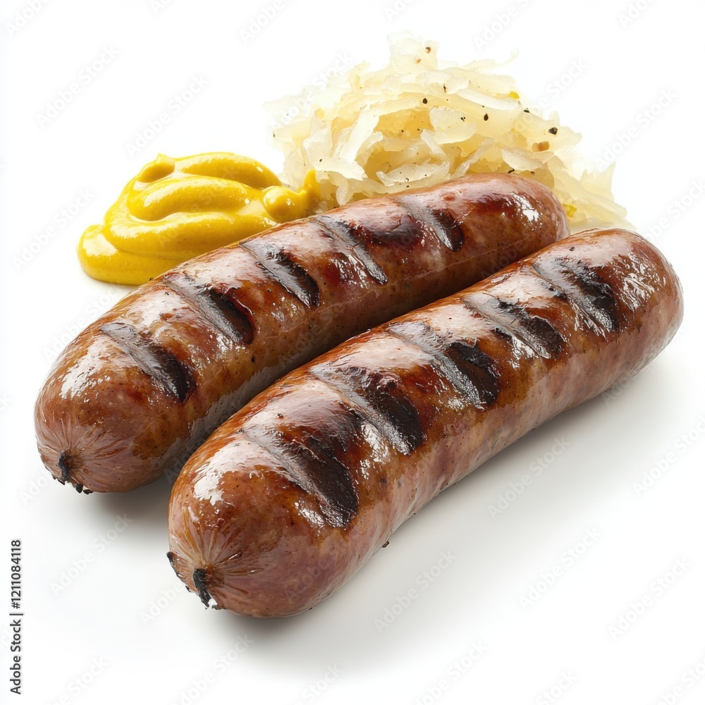 Bratwurst marinated in dark beer grilled Bratwurst marinated in dark beer grilled