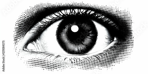 Halftone Eye Illustration S...