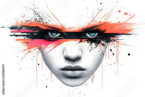 Abstract Woman's Face with ...