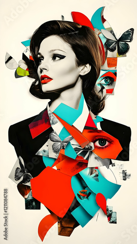 Abstract Collage Portrait w...