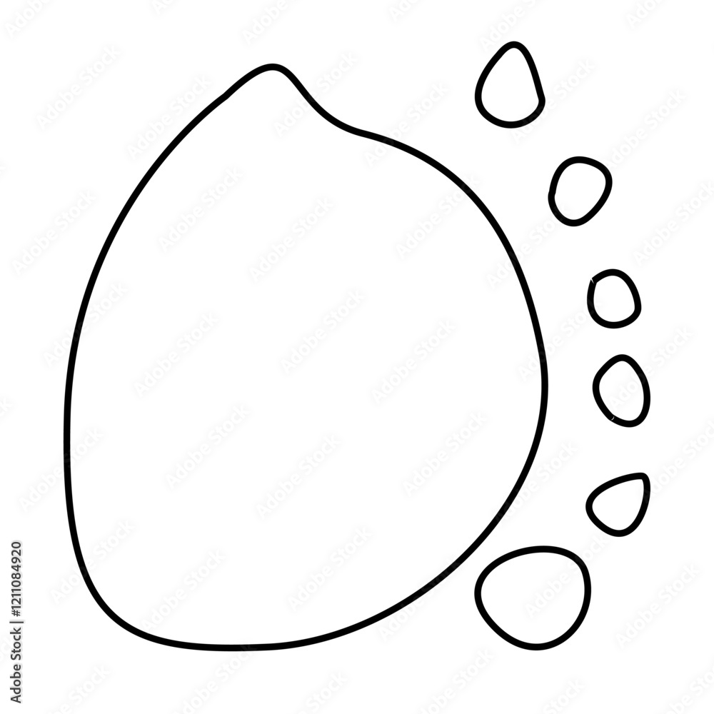 Hand drawn bizarre abstract geometric unusual shapes