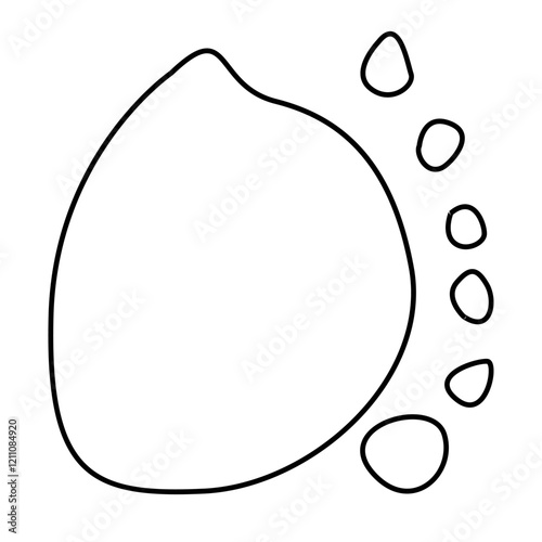 Hand drawn bizarre abstract geometric unusual shapes