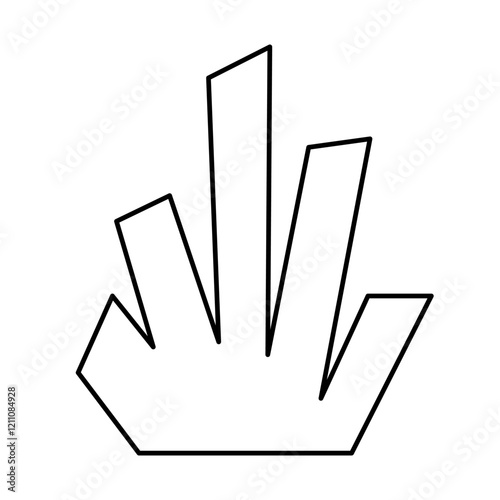 Hand drawn bizarre abstract geometric unusual shapes