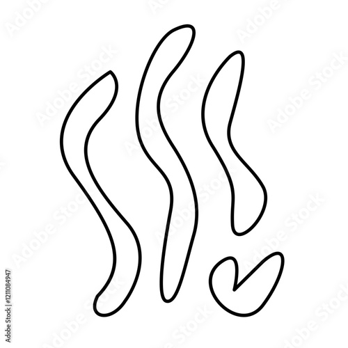 Hand drawn bizarre abstract geometric unusual shapes