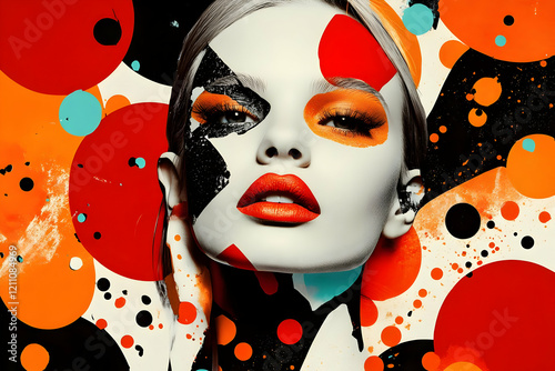 Artistic Face Paint on Woma...