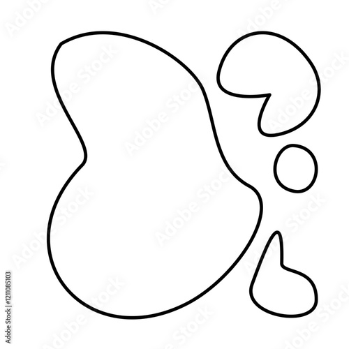 Hand drawn bizarre abstract geometric unusual shapes