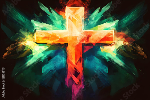 Glowing Cross Illuminates w...